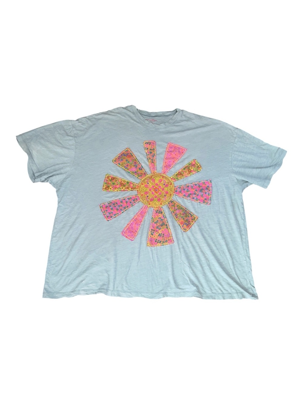 Natural life blue oversized sun tee